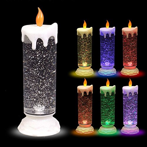BURI LED-Glitterkerze mit Farbwechsler 24cm Weihnachtskerze Adventskerze Motivkerze BURI LED-Glitterkerze mit Farbwechsler 24cm Weihnachtskerze Adventskerze Motivkerze von BURI