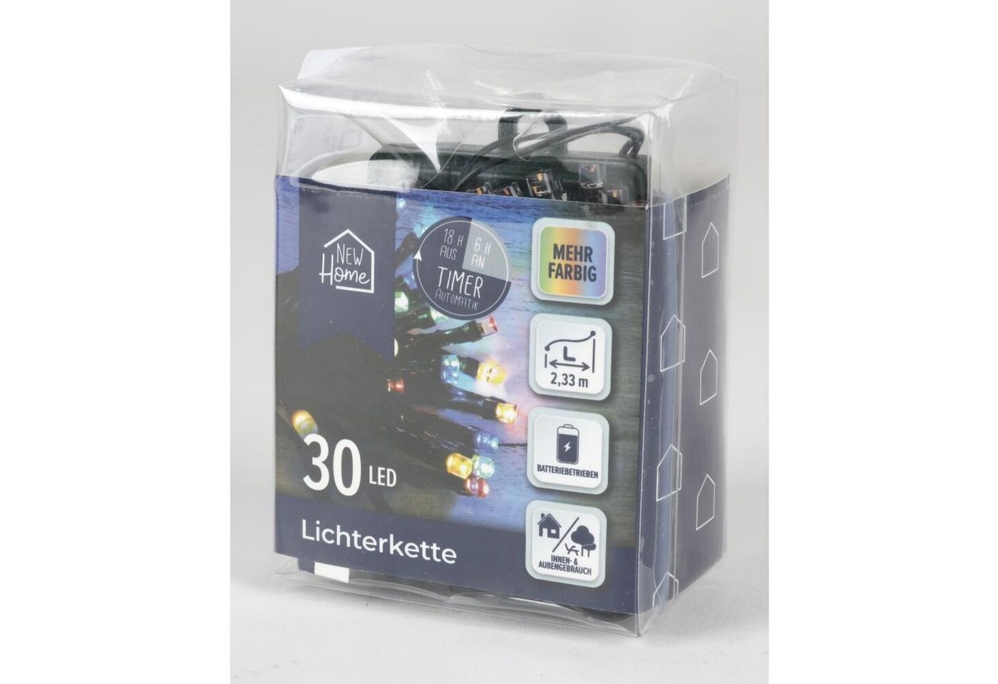 BURI Lichterkette 24x 30 LED Lichterkette BB OD Lichtschlauch Außen/Innen Beleuchtung De von BURI