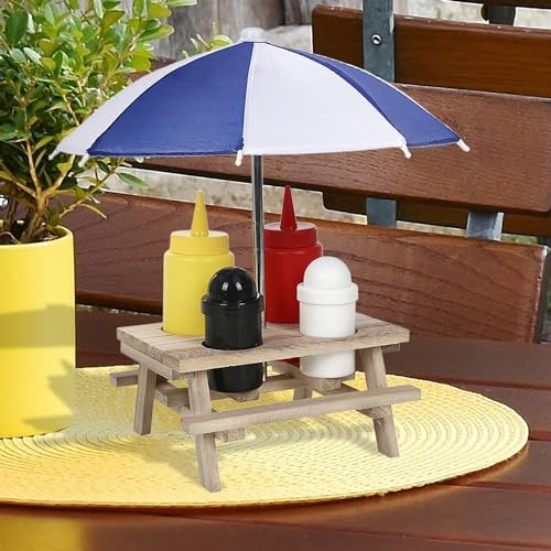 BURI Menage 6-teilig Picknicktisch Gewürzständer Salzstreuer Pfefferstreuer Schirm BURI Menage 6-teilig Picknicktisch Gewürzständer Salzstreuer Pfefferstreuer Schirm von BURI
