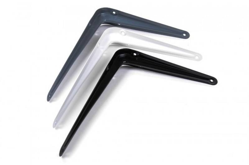 BURI Möbelbeschlag 10er Regalwinkel L-Form 20x15cm weiß (10 St) von BURI