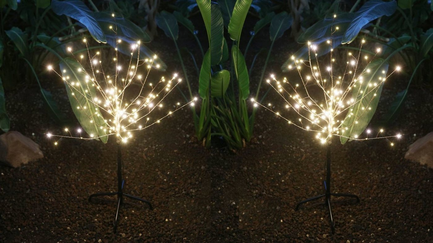 BURI LED Dekolicht 2x LED Lichterbaum 100cm Leuchtbaum Dekobaum Gartendeko Weihnachtsdeko von BURI