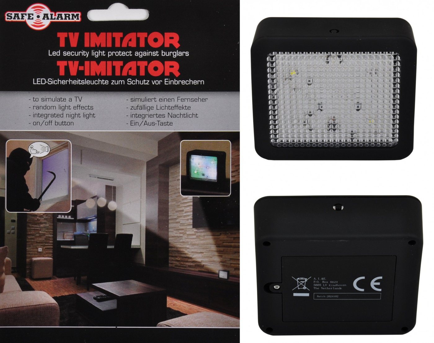 EDCO LED Dekolicht LED-TV-Imitator Fernsehattrappe Simulator Nachtlicht Lichteffekt Absch von EDCO