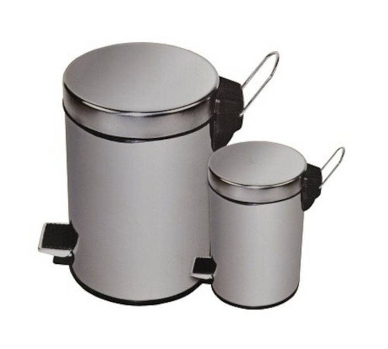 BURI Mülleimer Edelstahl Treteimer 2er Set 12 und 3 L von BURI