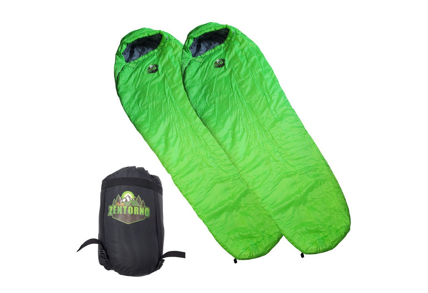 BURI Mumienschlafsack 2x Zentorno® Outdoor Mumienschlafsack Camping Festival Wasserabweisend von BURI