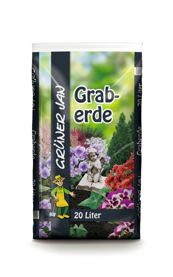 BURI Pflanzerde Graberde 20L Sack Blumenerde Pflanzerde Qualitätserde Gartenerde Fried von BURI