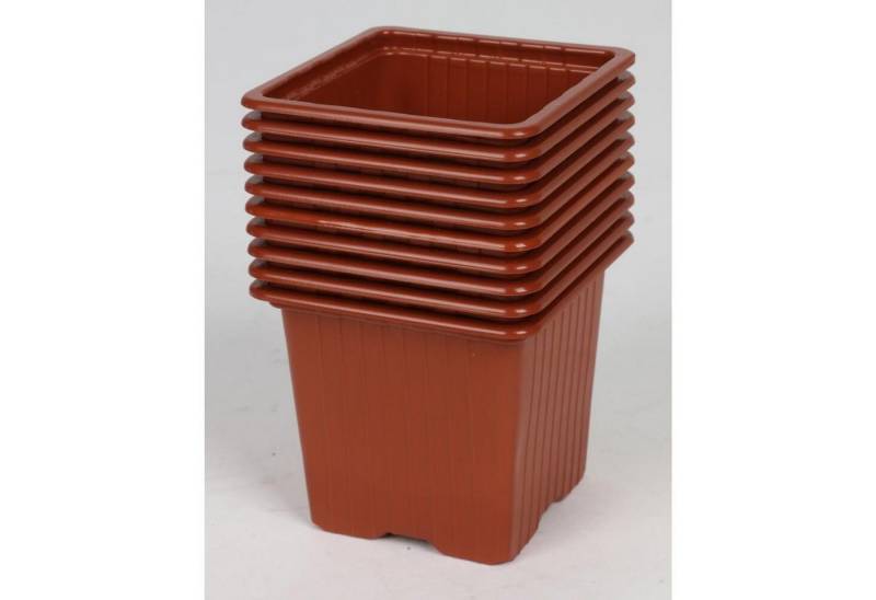 BURI Pflanzkübel 24x BURI Anzuchttöpfe 10er 8cm Terracotta Pflanzschalen Aussaattopf von BURI