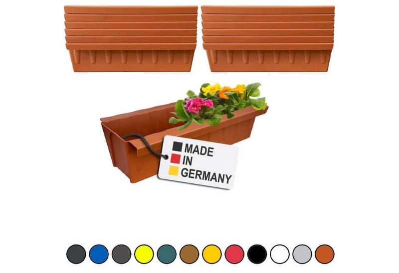 BURI Blumenkasten Europaletten Blumenkasten Terrakotta 12 Stück zum Anhängen Blumentopf BURI Blumenkasten Europaletten Blumenkasten Terrakotta 12 Stück zum Anhängen Blumentopf von BURI