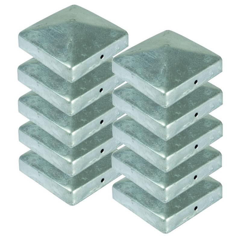 BURI Pfostenkappe 10x Pfostenkappe Pyramide 71x71 mm Zaunkappe Zierkappe Pfahl Kappe feu (10 St) von BURI