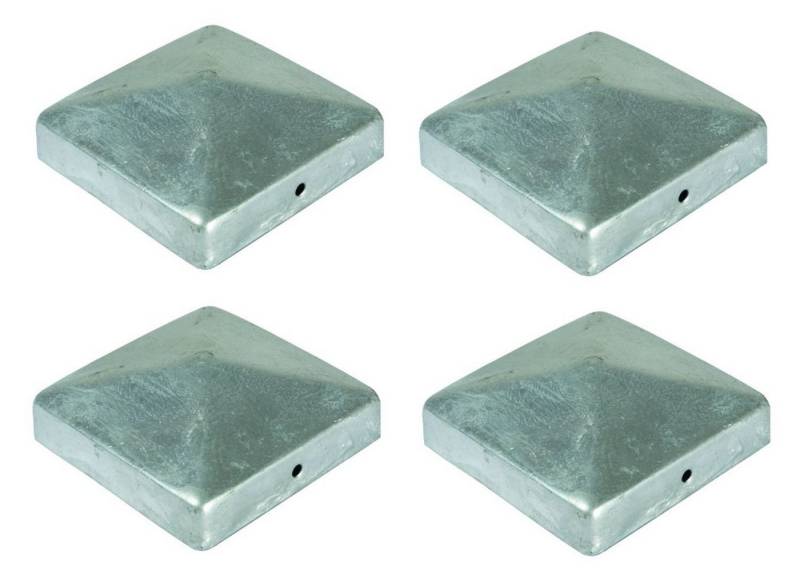 BURI Pfostenkappe 4x Pfostenkappe Pyramide 91x91 mm Zaunkappe Zierkappe Pfahl Kappe feue (4 St) von BURI