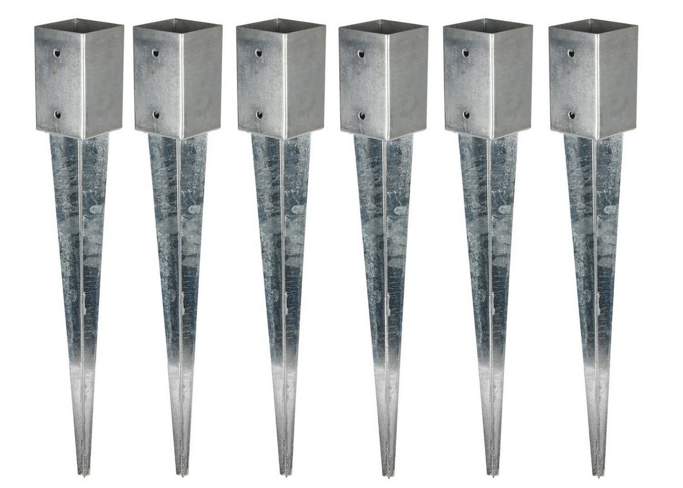 BURI Pfostenträger 6x Einschlagbodenhülse verzinkt 71x71x750mm Einschlaghülse Bodeneinsch BURI Pfostenträger 6x Einschlagbodenhülse verzinkt 71x71x750mm Einschlaghülse Bodeneinsch von BURI