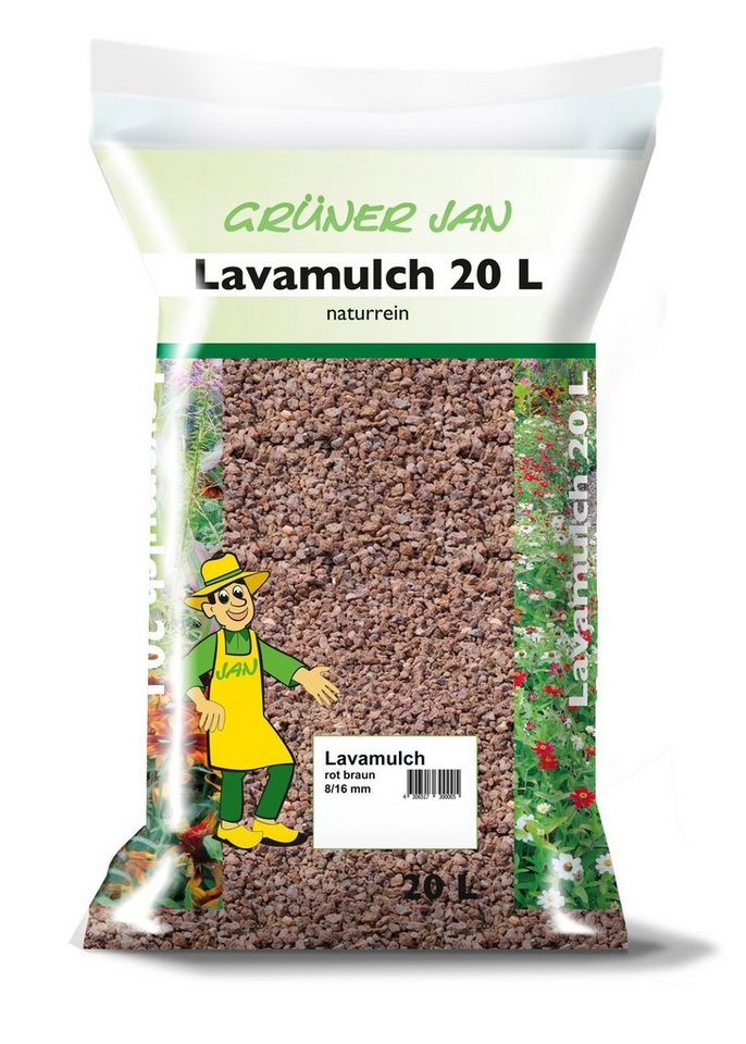BURI Rindenmulch Sack Mulch Lava Lavamulch 20 kg von BURI