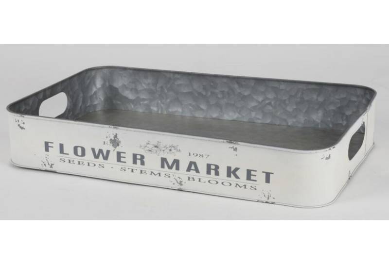 BURI Servierplatte 6x Tablett Flower Market L Blumen Kerzen Dekoration Frühstück Servier von BURI