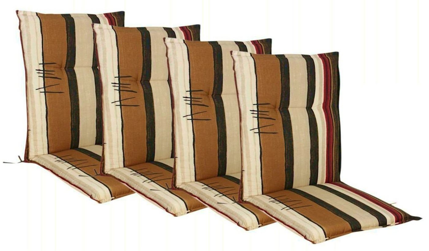 BURI Sesselauflage 4x Niederlehner Polsterauflage 105x50 Stuhlkissen Sesselauflage Sitzpo, (4 St) von BURI