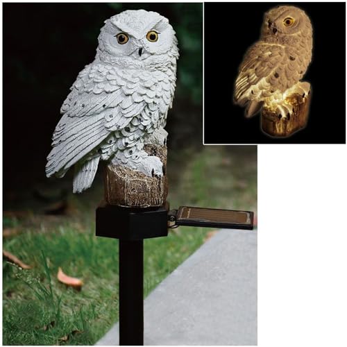 BURI 9x43x8cm Solarleuchte LED Eule mit Stab Gartendeko für draußen wetterfest Solarlampen für außen Garten Terrasse Balkon Deko Solar Lampe Outdoor Solarleuchten für außen Dekofigur Solarstecker BURI 9x43x8cm Solarleuchte LED Eule mit Stab Gartendeko für draußen wetterfest Solarlampen für außen Garten Terrasse Balkon Deko Solar Lampe Outdoor Solarleuchten für außen Dekofigur Solarstecker von BURI