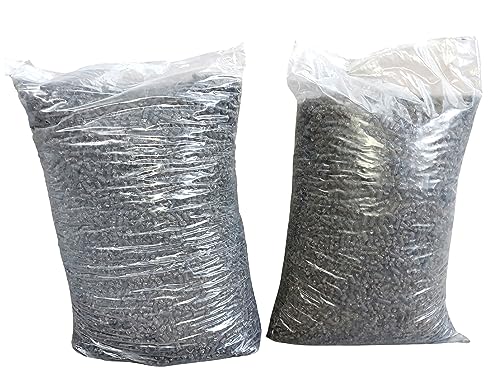 BURI Sonnenblumenschalen Pellets, 30KG (2x15kg) mit 8mm Durchmesser geeignet für Kessel, Ofen von BURI