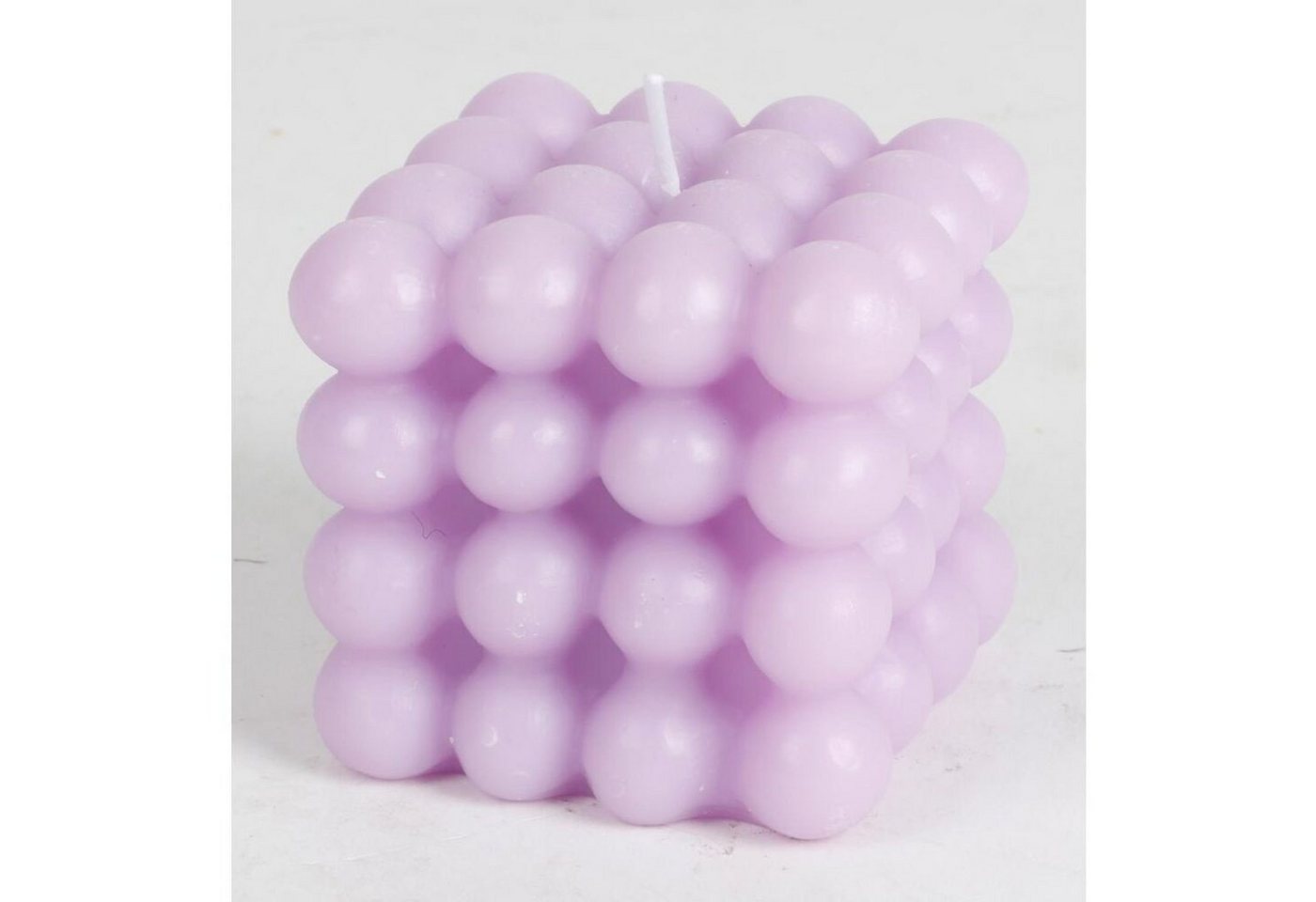 BURI Tafelkerze 12x Bubble-Kerzen 8cm Blasen Kugeln quadratisch, verschiedene Farben von BURI