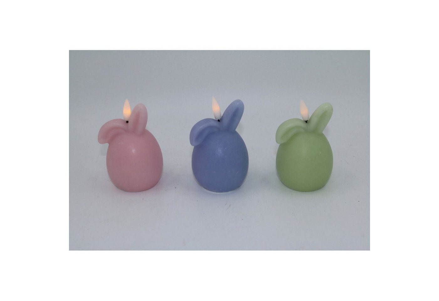 BURI Tafelkerze 12x Flammenlose LED Kerzen Ei Hasenohren Elektrische Teelichter Ostern BURI Tafelkerze 12x Flammenlose LED Kerzen Ei Hasenohren Elektrische Teelichter Ostern von BURI