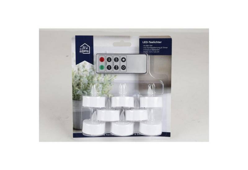 BURI Tafelkerze 24x LED Teelichter 8er Set Fernbedienung Elektrische Kerzen Tisch Deko von BURI