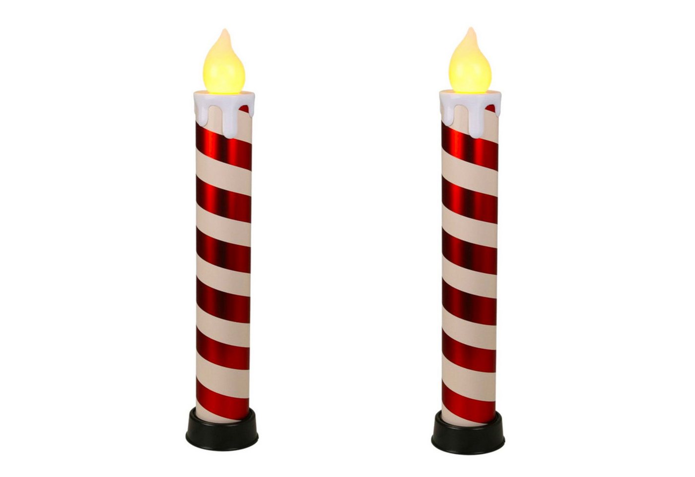 BURI Tafelkerze 2x LED Candy Kerze Outdoor 83cm Timer Zuckerstange Weihnachtskerze BURI Tafelkerze 2x LED Candy Kerze Outdoor 83cm Timer Zuckerstange Weihnachtskerze von BURI
