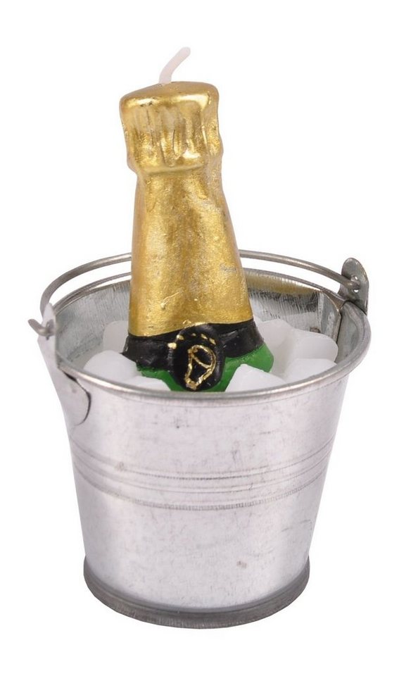 BURI Tafelkerze Deko-Kerze Sektkühler mit Champagner Partydeko Hochzeitsdeko Silvester BURI Tafelkerze Deko-Kerze Sektkühler mit Champagner Partydeko Hochzeitsdeko Silvester von BURI