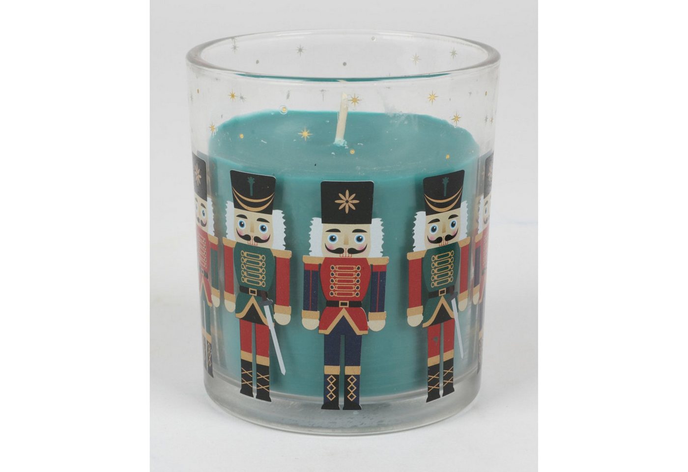 BURI Tafelkerze Duftkerze Glas Nussknacker 9x10cm Weihnachten Duft Winter Raumdüfte von BURI