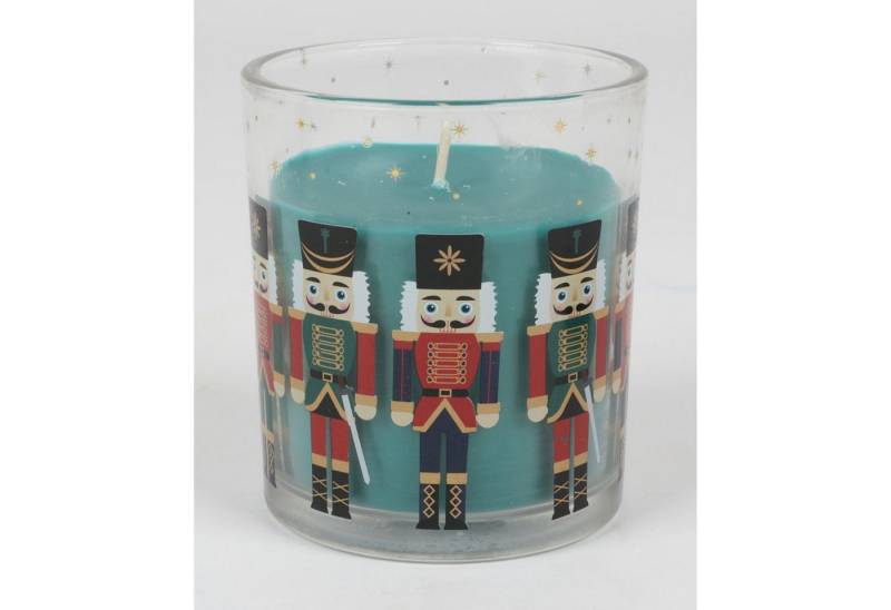 BURI Tafelkerze Duftkerze Glas Nussknacker 9x10cm Weihnachten Duft Winter Raumdüfte von BURI