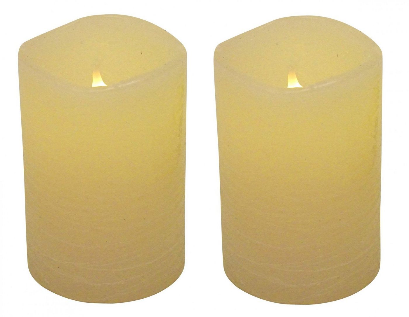 BURI Tafelkerze Kerze LED 2er 5x10 cm div.Farben von BURI