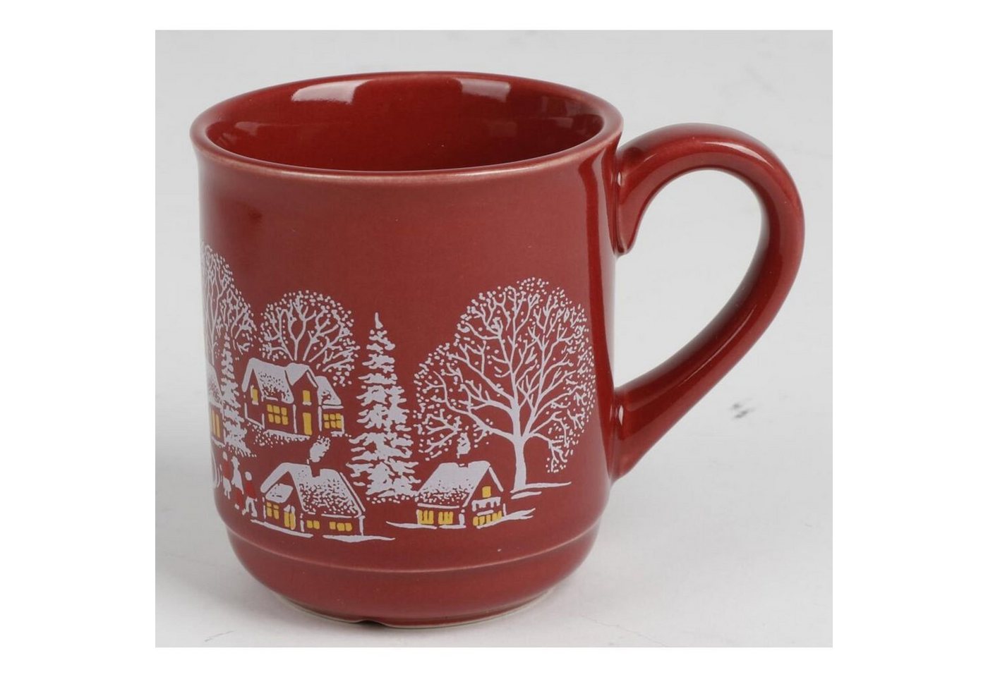 BURI Tasse 12x Weihnachten Becher Tasse 0,2L mit Griff Kaffee Tee Keramik, Keramik von BURI