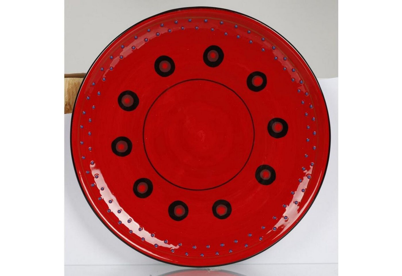 BURI Teller 4x Keramik-Teller Servierplatte D:27cm Speiseteller Pizzateller Küche von BURI