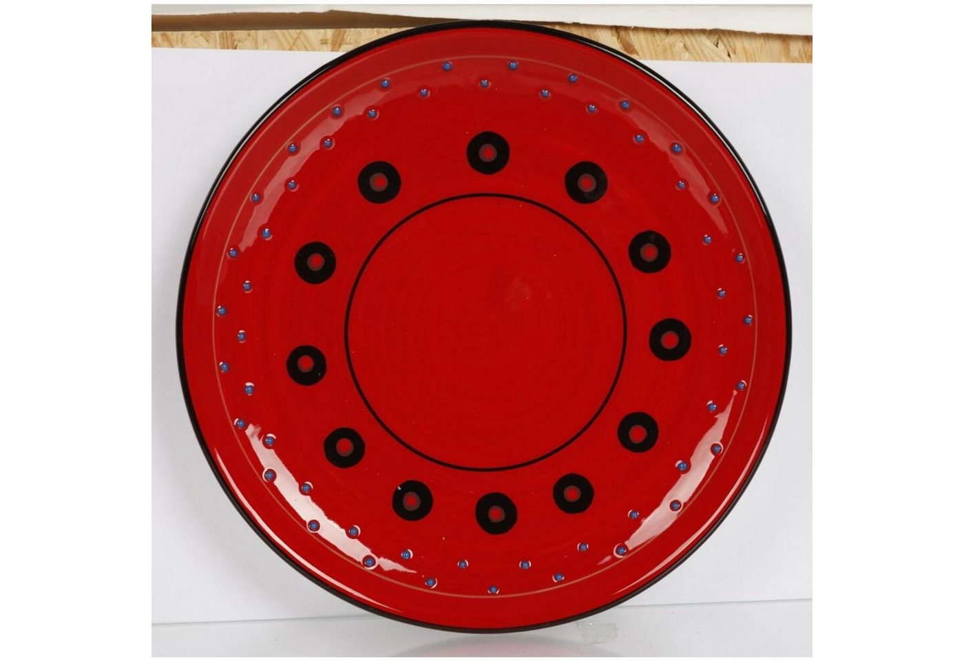 BURI Teller 6x Keramik Teller ø 20cm Rot Rund Tapas Design Geschirr Tisch Küchen S von BURI