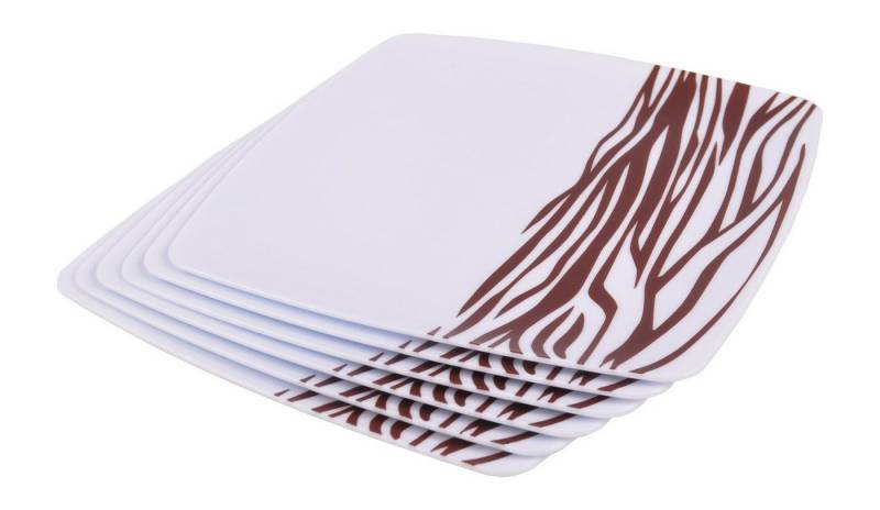 BURI Teller Mehrweg Kunststoff Teller 6er-Set Mehrweggeschirr Partyteller Geschirr von BURI