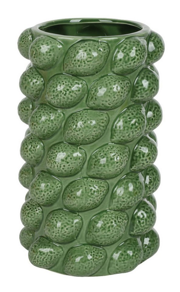 BURI Tischvase Keramikvase Zitrone Tischvase Blumenvase Dekovase Bodenvase 16x26,5cm von BURI