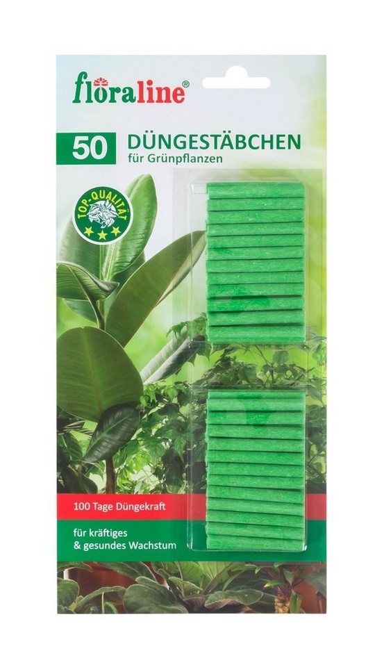 BURI Pflanzendünger 2x 50 Stück Floraline Düngerstäbchen für Grünpflanzen Pflanzendünger von BURI