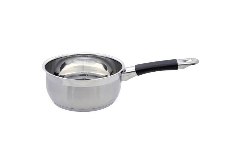 BURI Topf-Set 2er Set Edelstahl Kasserolle 1L 16cm Kochtopf Topfset Töpfe Kochtöpfe, Edelstahl von BURI