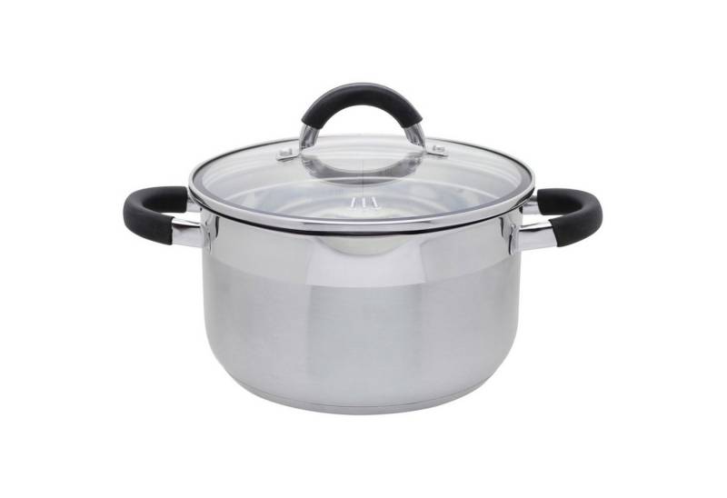 BURI Topf-Set 2er Set Edelstahl Kochtopf 3,5L 24x17cm Kochtöpfe Topfset Töpfe Deckel, Edelstahl von BURI