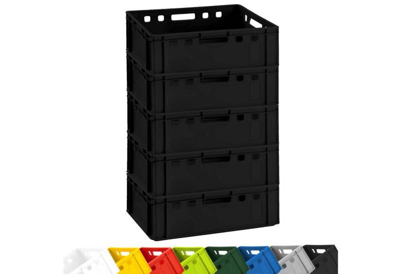 BURI Transportbehälter 5x Fleischkiste E2 Metzgerkiste Lagerkiste Eurobox lebensmittelecht, (5-St) von BURI