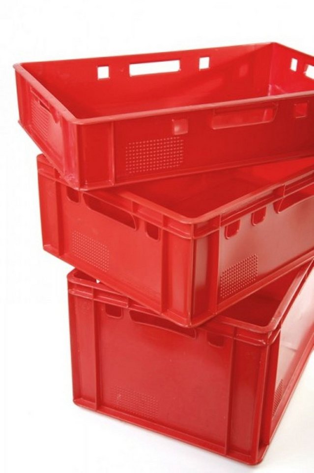 BURI Transportbehälter BURI Fleischkisten Kisten Eurobox lebensmittelecht - HDPE Metzgerkiste, (3-St) von BURI