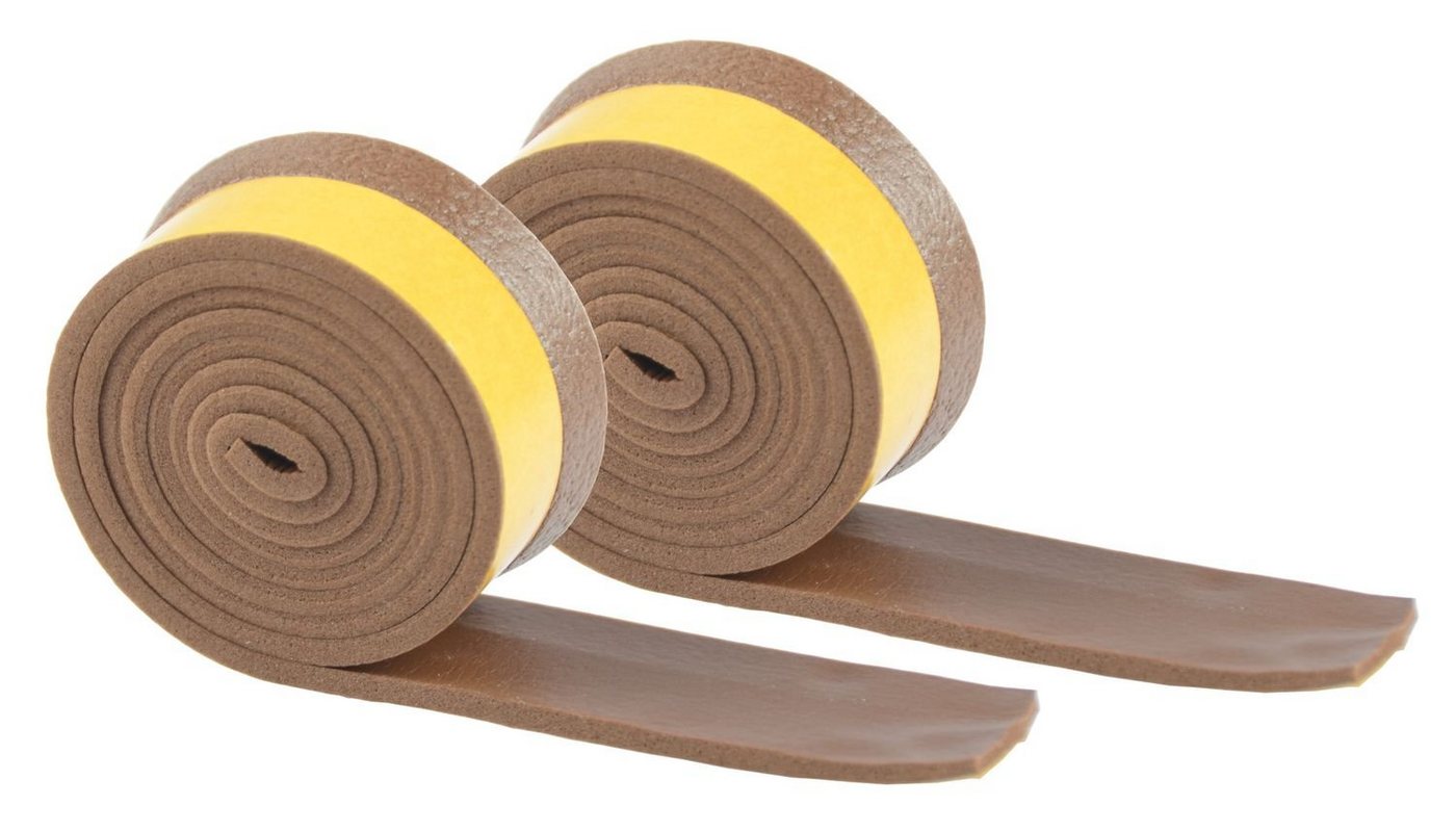 BURI Dichtlippe Türdichtung 2x ca.99cm braun selbstklebend Dichtung Zugluftstopper Dic, L: 99 cm von BURI