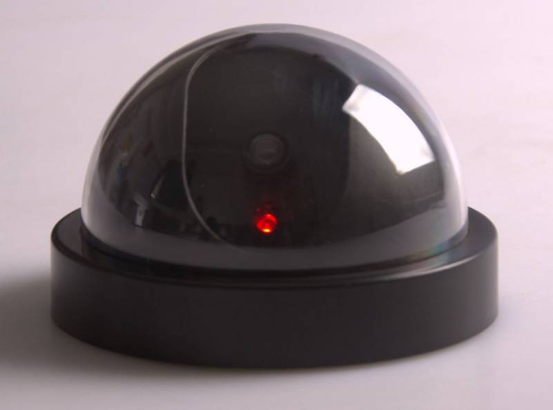 BURI Überwachungskamera Attrappe Sicherheitskamera-Attrappe mit rotem LED Dummy Fake Kamera Drahtlos von BURI