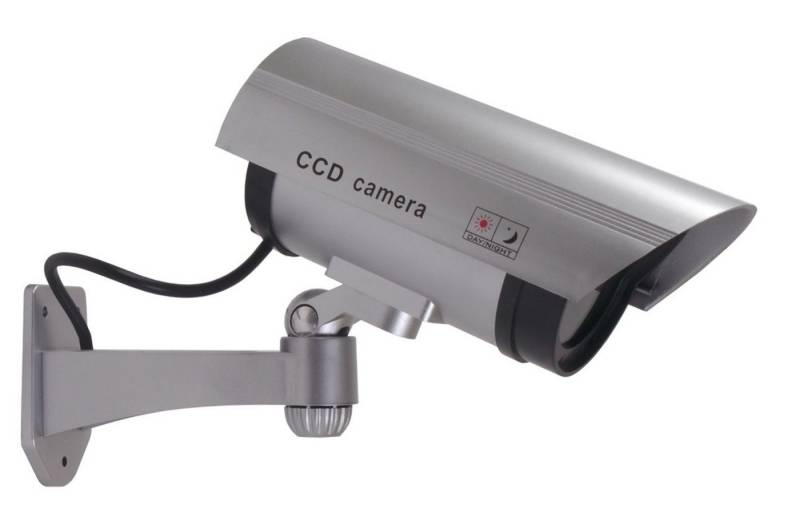 BURI Überwachungskamera Attrappe Überwachungskamera-Attrappe LED Dummy Fake Kamera Camera CCD von BURI