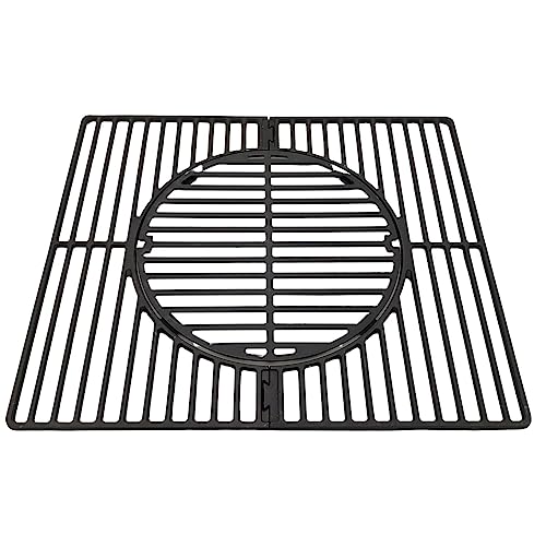 BURI Universal Guss-Grillrost-Set Grillfläche ca. 44,5 x 51 cm, emailliert, mit Rost-in-Rost-System, Grillgitter Grillzubehör Elektrogrill Gasgrill Holzkohlegrill von BURI