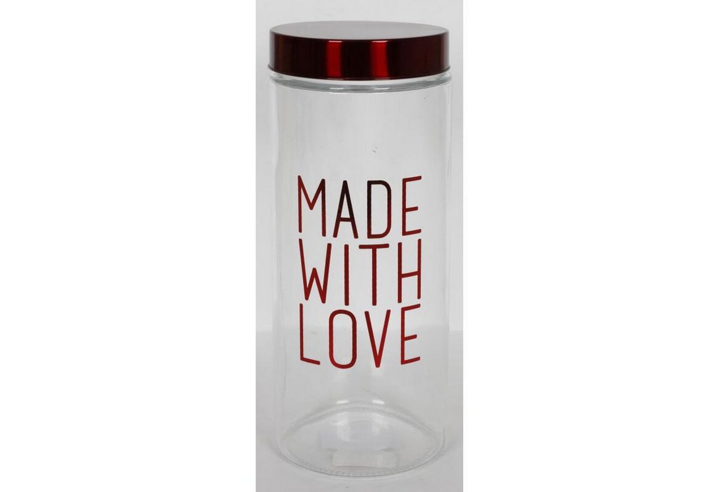 BURI Vorratsdose 12x Vorratsglas Made with Love H:27cm Aufbewahrung Küche Haushalt wohn, Glas von BURI