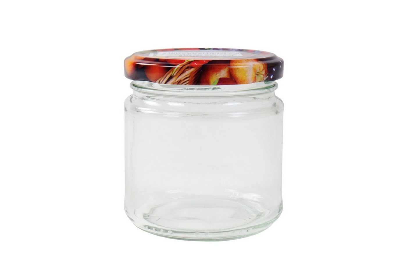 BURI Vorratsdose Einmachglas mit Schraubdeckel Früchtemotiv 210ml Vorratsglas Geleeglas, Glas von BURI