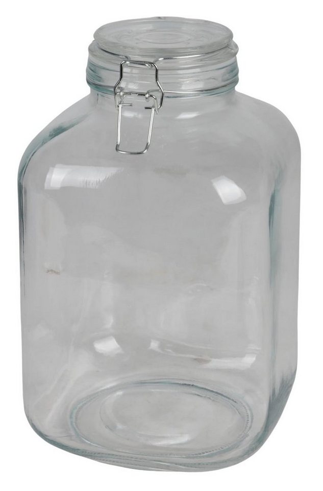 BURI Vorratsdose XXL Drahtbügelglas 4,8L Vorratsglas Einmachglas Gurkenglas Rumtopf Bow, Glas von BURI