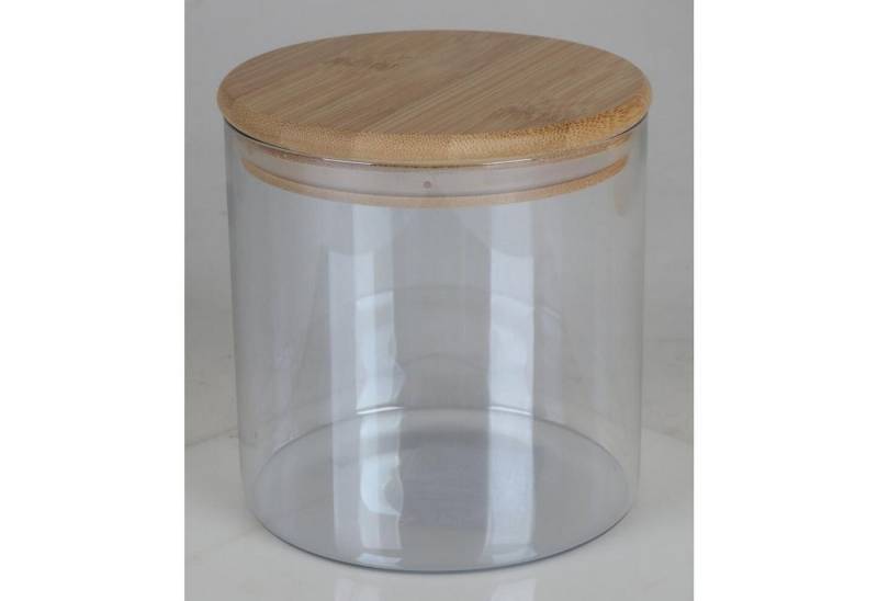BURI Vorratsglas 12x Vorratsglas Bambusdeckel Gefäß Box Behälter Aufbewahrung Müsli Nud, Glas von BURI