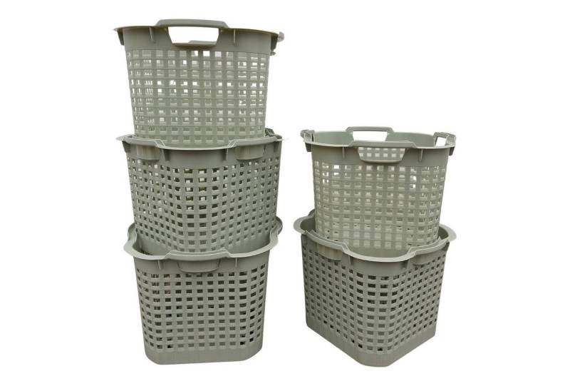BURI Wäschekorb Wäschekorb Universalkorb vers Farben Gartenkorb Stapelkorb Erntekorb (5 St) von BURI