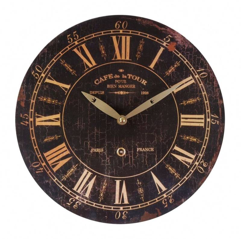 BURI Wanduhr Zeitlose Wanduhr Ø29cm Landhausstil Shabby Vintage Antik Küchenuhr Hol BURI Wanduhr Zeitlose Wanduhr Ø29cm Landhausstil Shabby Vintage Antik Küchenuhr Hol von BURI