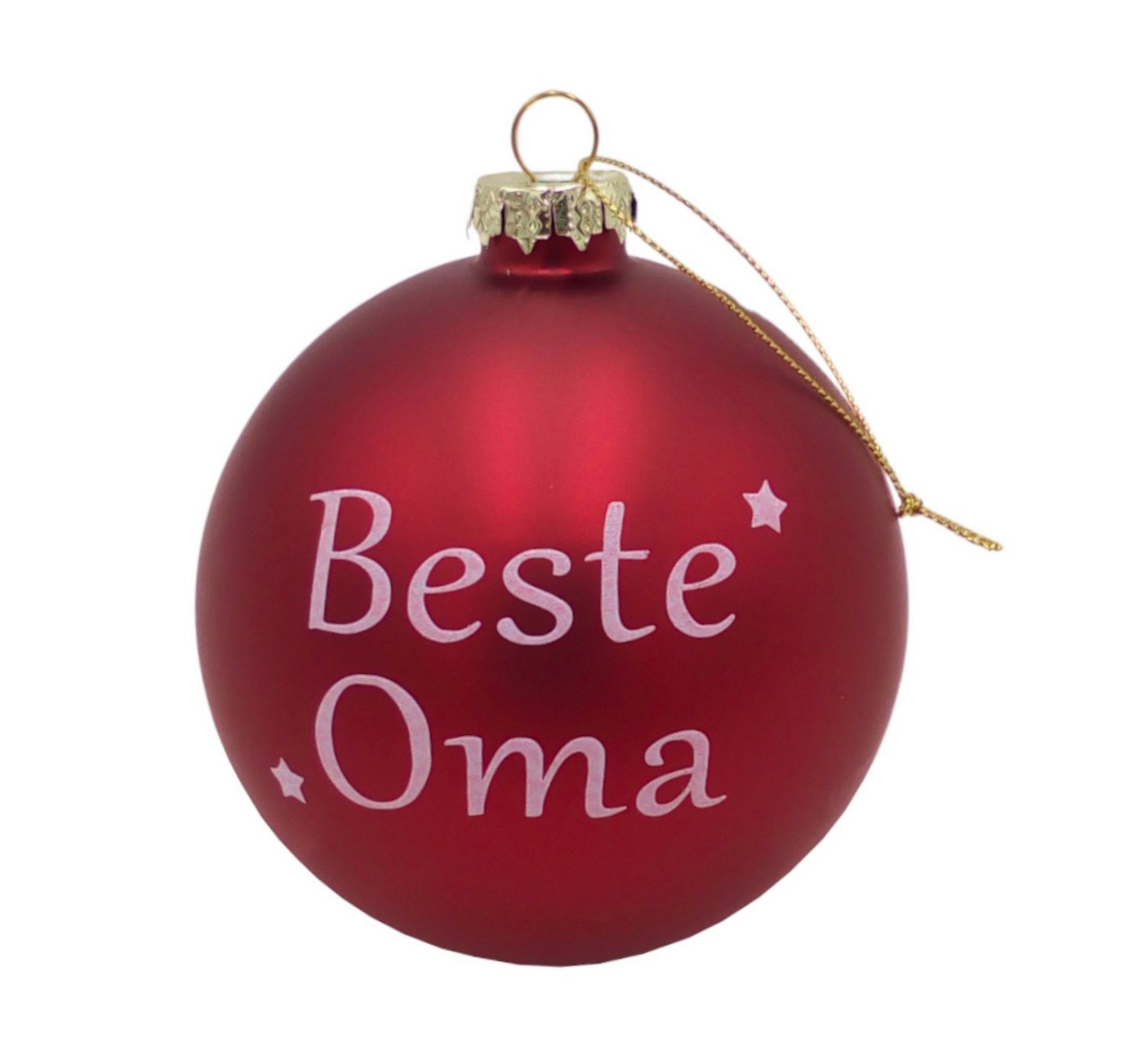 BURI Weihnachtsbaumkugel Glas-Weihnachtsbaumkugeln rot mit Spruch 10cm Christbaumschmuck Deko BURI Weihnachtsbaumkugel Glas-Weihnachtsbaumkugeln rot mit Spruch 10cm Christbaumschmuck Deko von BURI