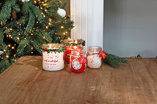 BURI Weihnachtskerze im Glas mit Kordel und Stern Kerze Winterkerze Dekokkerze Kerzen von BURI