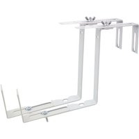 Buri - Balkonkastenhalter 2er-Set Blumenkastenhalter Balkonkastenhalterung Balkonkasten weiß Blumen Kasten Halter von BURI